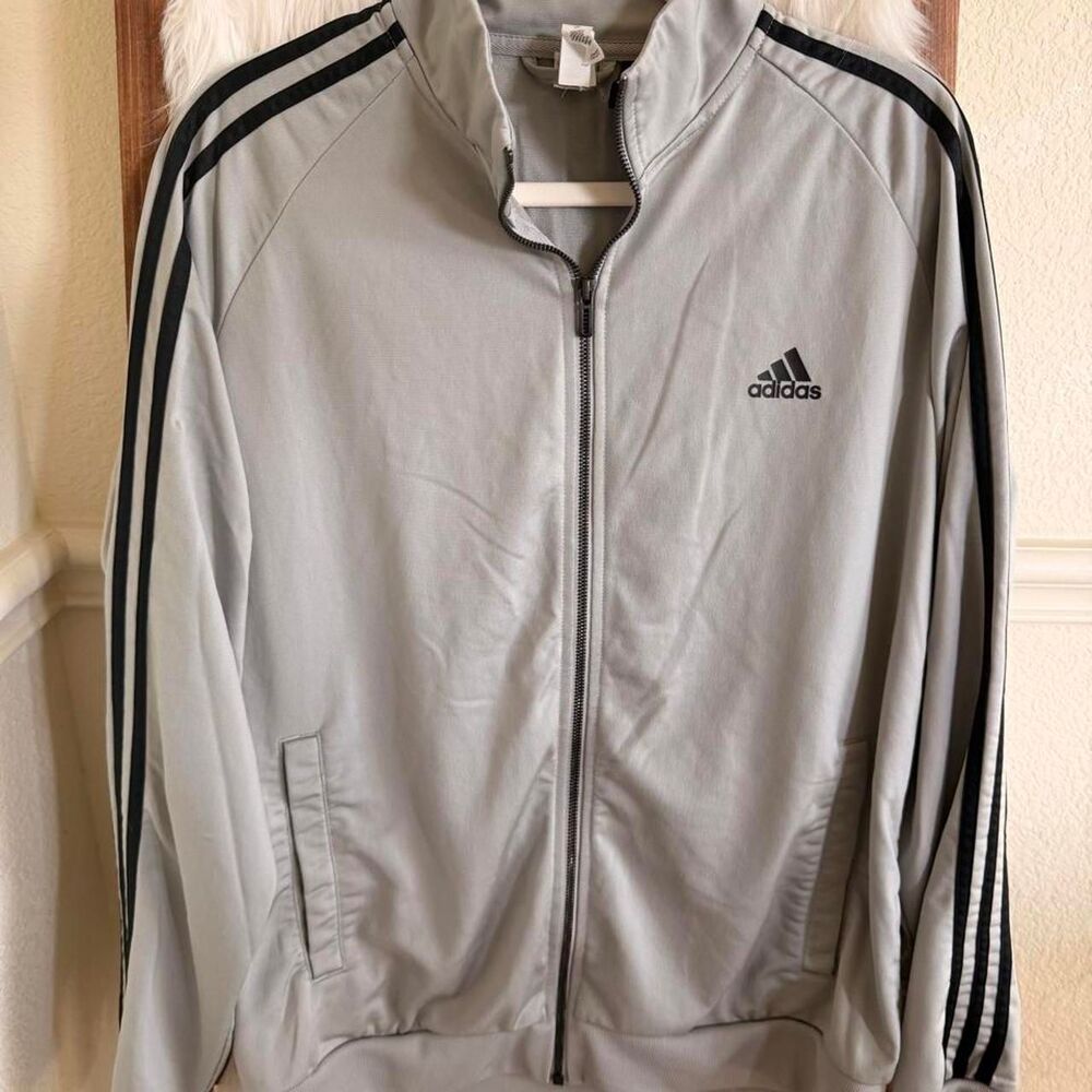 Adidas Men's Grey Jacket